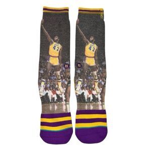 Stance Men's James Worthy LA Lakers Crew Socks L-XL NBA
